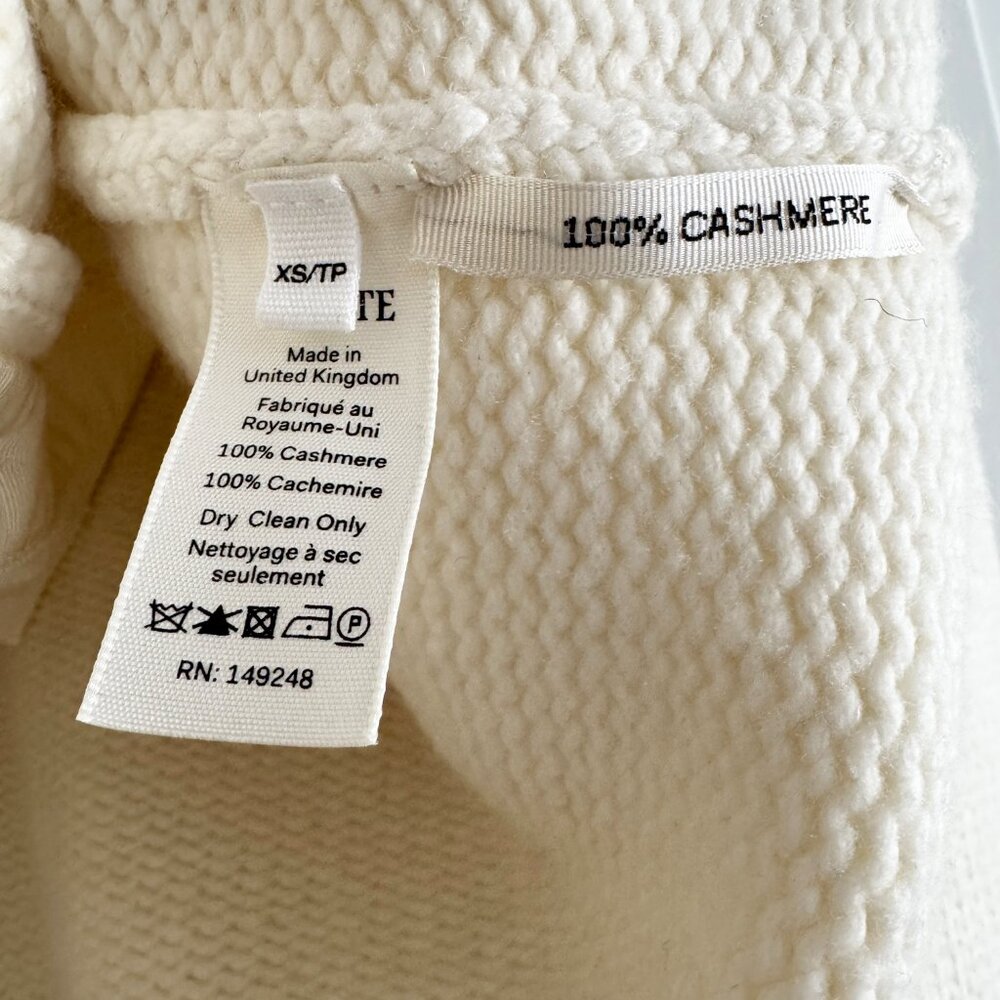 Khaite “Lavan” Cashmere Cropped Cardigan in Ivory, size XS - Picture 7 of 13